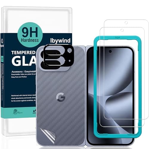 Image of Ibywind for Google Pixel 10 Pro Fold Screen Protector,2-Pack,9H Hardness Tempered Glass with Camera Lens Protector,Easy Installation Tool,Bubble-Free,Fingerprint Unlock,Anti-Shatter,Anti-Scratch
