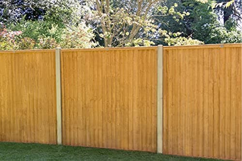 Image of Wooden Close Board Featheredge Fence Panel Treated Timber 1.8 Metre Wide x 1.8 Metre High (6 Foot x 6 Foot) 10 Year Anti-Rot Guarantee