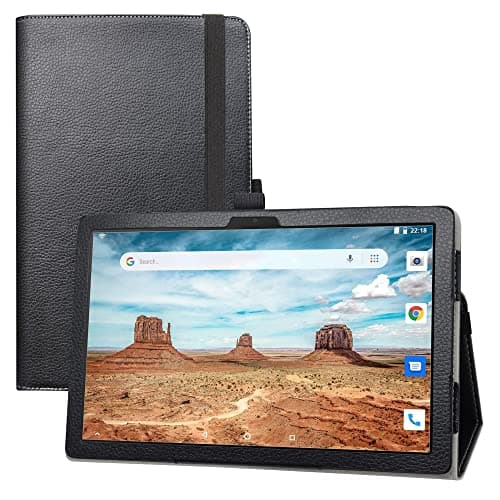 Image of LIFANG Compatible with Alcatel 3T 10 8094X 4G Case,Slim Folio Folding Stand PU Leather Cover for 10" Alcatel 3T 10 8094X 4G Tablet(Not fit Alcatel 3t 10 8088x),Black