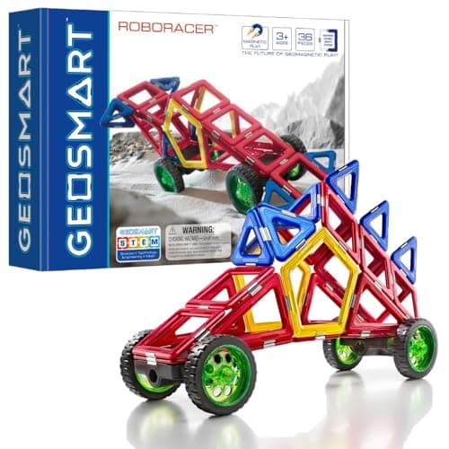 Image of GeoSmart – RoboRacer, Magnetic Construction Set, 36 pcs, 3+ Years