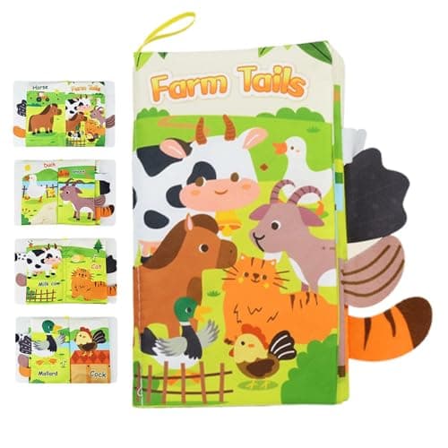 Image of Touch and Feel Babies Books,Tails Babies Book Cute Sensory Babies Books - Unique Toddler Interactive Books Early Education Toys for Home School