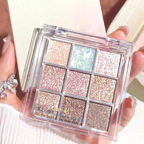 Image of Glitter Eyeshadow Palette for Women - Shimmer Makeup Palette with Natural Waterproof, Long-Lasting, Highly Pigmented Shades - Compact Travel Size
