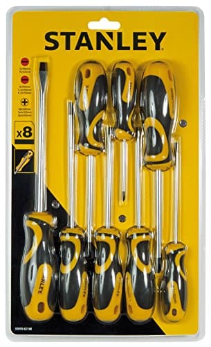 Image of Stanley STHT0 – 62148 Bi-Material Set 8 Screwdrivers, Yellow/Black
