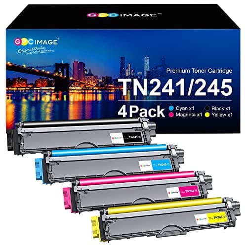 Image of TN241 TN245 Toner Cartridges Compatible for Brother TN241 TN245 TN-241 TN-245 Toner Cartridges for HL-3140CW HL-3150CW HL-3170CW DCP-9015CDW DCP-9020CDW MFC-9330CDW (Black Cyan Magenta Yellow, 4-Pack)