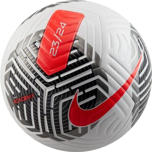 Image of NIKE FB2894-100 NK ACADEMY - FA23 Recreational soccer ball Unisex Adult WHITE/BLACK/BRIGHT CRIMSON Size 3