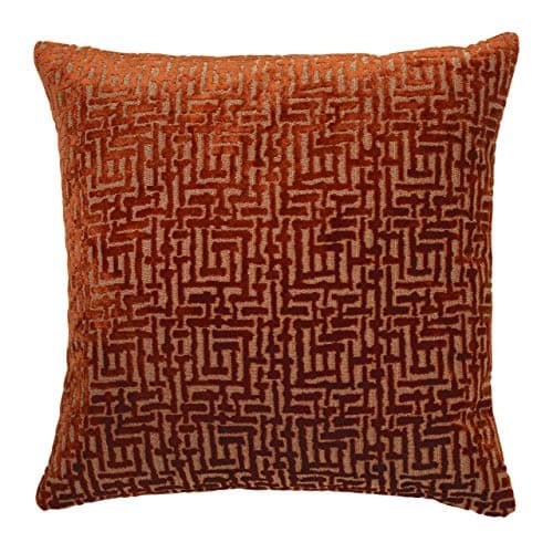 Image of Paoletti Delphi Feather Filled Cushion, Rust, 45 x 45cm