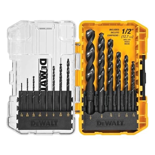 Image of DEWALT Drill Bit Set, 14-Piece, 135 Degree Split Point, For Plastic, Wood and Metal (DWA1184)
