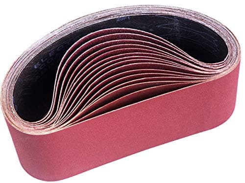 Image of STEBRUAM Sanding Belt 100 x 610 mm, Sander Belts Set(3 Each of 80/120/150/240/400 Grains)for Belt Sander,for Grinding,Sharpening and Derusting (15 Pieces)