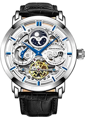 Image of Stuhrling Original 371.01 Men's Legacy Automatic Self Wind Genuine Leather Strap Watch Black