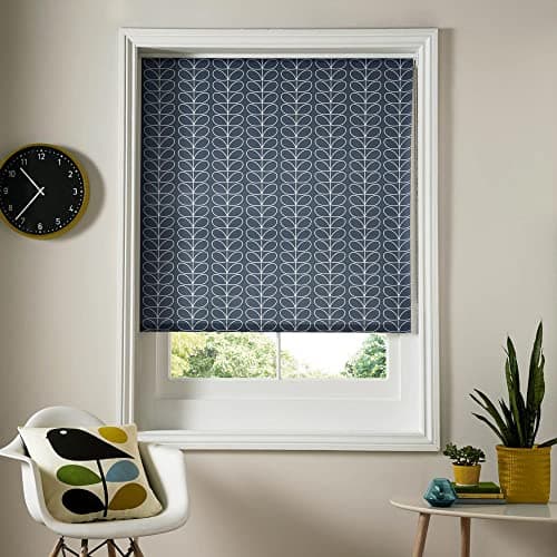Image of Orla Kiely Roller Blind Linear Stem Whale Blue Translucent 60x162cm