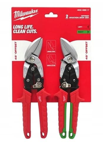 Image of Milwaukee 4932499017 2 Piece Offset Aviation Snip Set