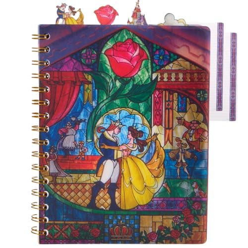 Image of Innovative Designs Disney Beauty and The Beast Journal Notebook, Spiral Bound, 96 Lined Pages, 8 x 7 inches