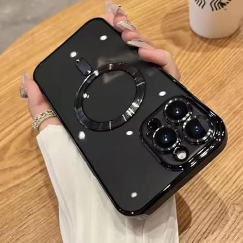 Image of Luxury Magnetic case for iphone 15 (Black, iPhone 15)