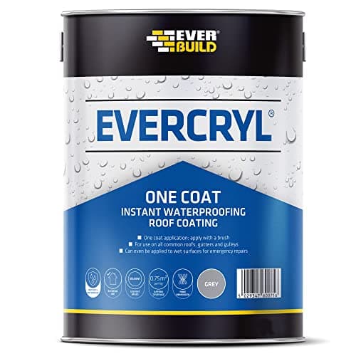 Image of Everbuild Evercryl One Coat Instant Waterproofing For Roofs, Gutters and Gulleys, Grey, 20 kg