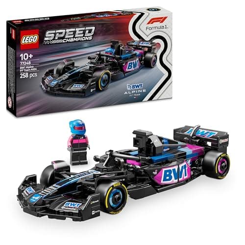 Image of LEGO Speed Champions BWT Alpine F1 Team A524 Race Car Toy with a Collectible Formula 1 Driver Minifigure - Model Kits for 10+ Year Old Boys & Girls or Adult Motorsport Fans 77248