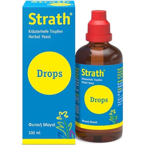 Image of Strath Convalescence Drops - Cold & Flu Remedy & Immune System Support Supplement in Liquid Form, Natural Swiss Herbal Yeast with 61 Vital Nutrients, Vitamins & Minerals for Immunity Boost (100 ml)