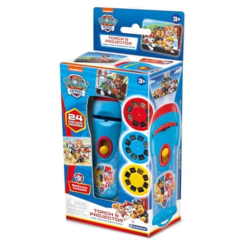 Image of Nickelodeon PAW Patrol Torch & Projector – Projects 24 PAW Patrol Images, Dual Function Flashlight & Projector with Slide Discs, Batteries Included
