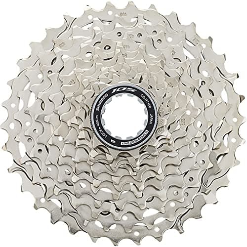 Image of SHIMANO 105 CS-R7100-R7100 Cassette - 12-Speed, 11-34t, HG L2, Silver
