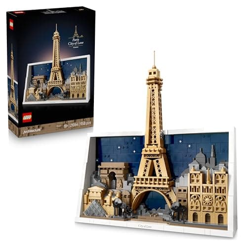 Image of LEGO Architecture Paris – City of Love - DIY Miniature Model Kit for Adults - Home Decor 3D Wall Art w/Iconic Parisian Landmarks Incl. Eiffel Tower - Gift Idea - 21064
