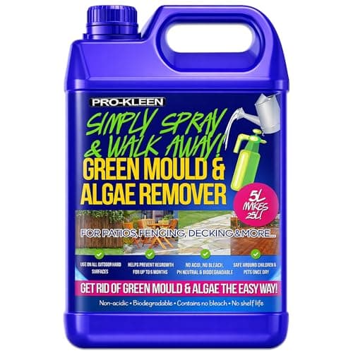 Image of Pro-Kleen MY16 Patio Cleaner Simply Spray and Walk Away Green Mould and Algae Killer for Patios, Fencing and Decking 5 Litre Concentrate (Makes 25 litres)