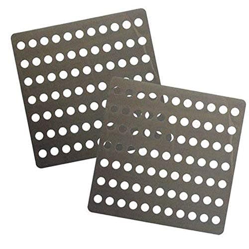 Image of STAINLESS STEEL SWIRL DRAIN GUARD COVER RUSTPROOF SQUARE PLATE GRATE 6” 15cm