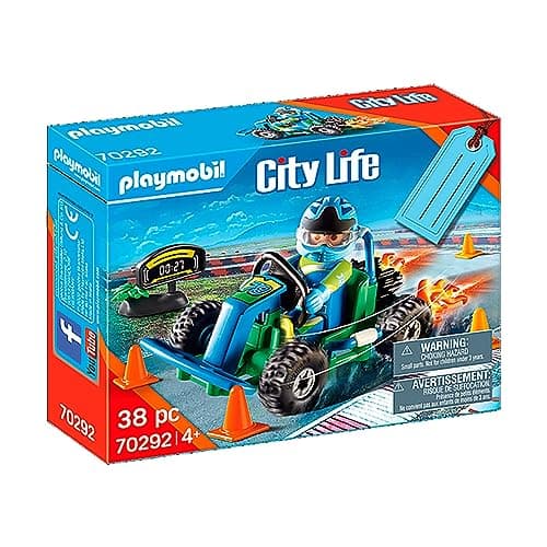 Image of Playmobil City Life 70292 Go-Kart Racer Gift Set Incl. Gift Tag On The Box, for Ages 4+