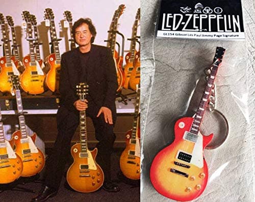 Image of Keychain Guitar Gibson Les Paul Jimmy Page Signature