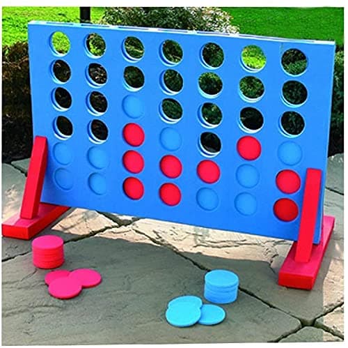 Image of Unibos Giant Four in A Row Garden Outdoor Game Childrens Kids Adult Family Fun Toy Pub Game