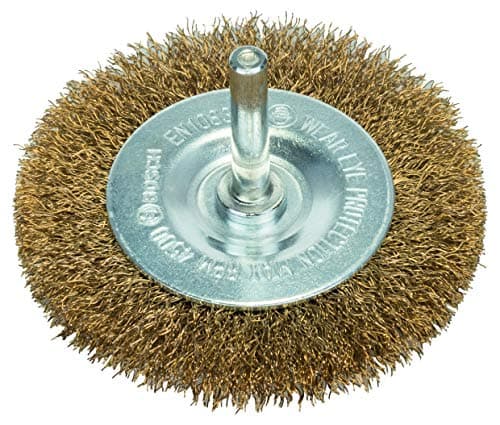 Image of Bosch 1x PRO Brass-Coated Steel Longlife Wire Wheel, Crimped Wire for 6 mm Cylindrical Shank and Drill (Ø 75 mm, Professional Accessory Rotary Drill/Drivers)