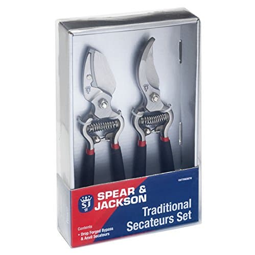 Image of Spear & Jackson CUTTINGSET8 Traditional Bypass and Anvil Secateurs Set
