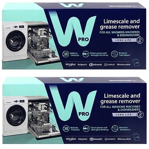 Image of Professional Washing Machine Dishwasher 3in1 Limescale Descaler & Detergent Remover 24 x 50g Sachets (2 Pack)