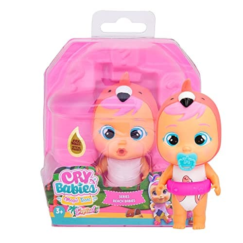 Image of Cry Babies Magic Tears Tropical Beach Babies Fancy | Collectable Doll that Cries Real Tears - with Swimsuit & 4 Accessories | Toy and Gift for Girls and Boys from 3 Years