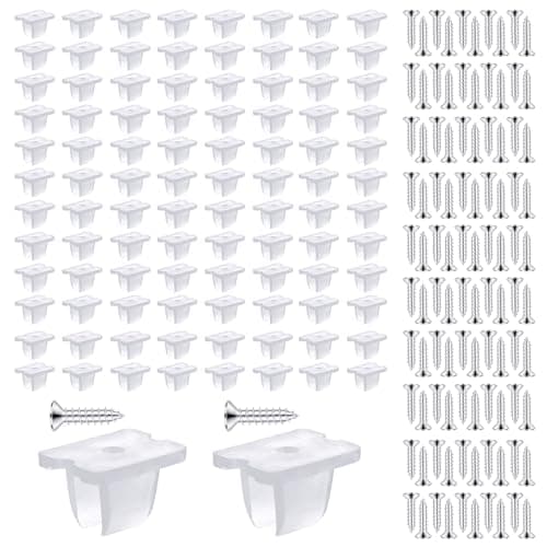 Image of 100 PCS Light Strip Clips Waterproof LED Strip Mounting Holder, With Screws fit 5mm to 6mm Translucent