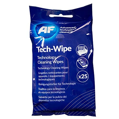 Image of AF Tech Wipes – for Cleaning Screen, Tablet, ipad, Phone, VR, Switch, Laptop, PC Keyboard, Touch Screen & Lens Cleaning Wipes - MTW025P