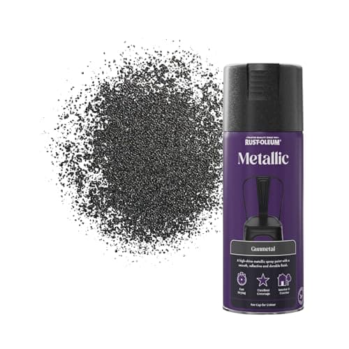 Image of Rust-Oleum 400ml Metallic Spray Paint Aerosol - Gun Metal