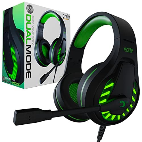 Image of Orzly Gaming Headset for PC and Gaming Consoles compatible with PS5, PS4, XBOX SERIES X | S, XBOX ONE, Switch & Steam Deck with noise cancelling mic - RXH-30 Sagano Edition