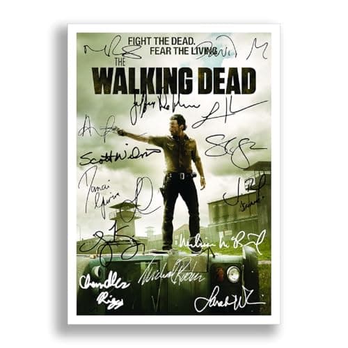 Image of The Walking Dead Full Cast Signed Autograph Signature A4 Poster Photo Print Photograph Artwork Wall Art Picture Present Memorabilia Gift (A4 POSTER ONLY)