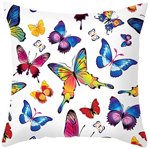 Image of Lieson Cushion Cover Decoration, 1PCS Pillow Cushion Covers 18x18 45x45CM Various Butterflies Sofa Cushion Covers Multicolor, Polyester