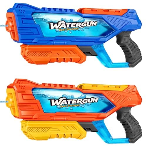 Image of Quanquer 2Pack 1000ml Water Guns for Kids Adults, Fast Fill Super Water Soaker Pump Action with 32ft Shooting Range Summer Gift Outdoor Toys for Swimming Pool Beach Garden Water Fighting