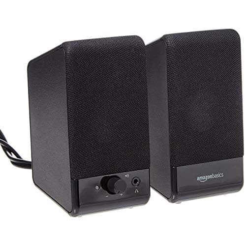 Image of Amazon Basics Computer Speakers For Desktop or Laptop PC, USB-Powered, Black