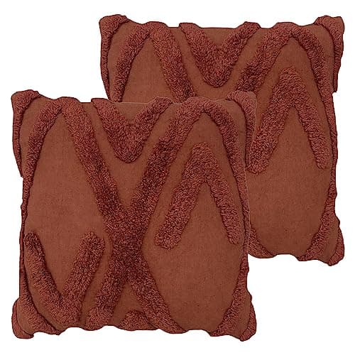 Image of furn. Kamjo Geometric Tufted Polyester Filled Cushion - Twin Pack