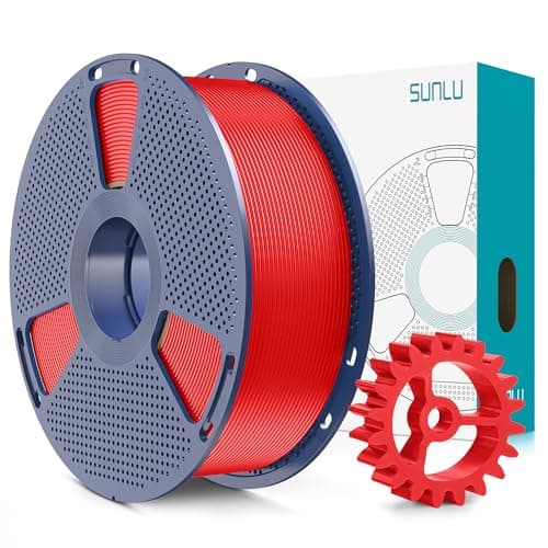 Image of SUNLU PLA+2.0 3D Printer Filament, Upgrade PLA+ 1.75mm, Tougher and Stronger, 1KG Spool (2.2lbs), Red