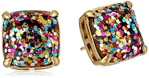 Image of Kate Spade New York small square studs, Multi Glitter