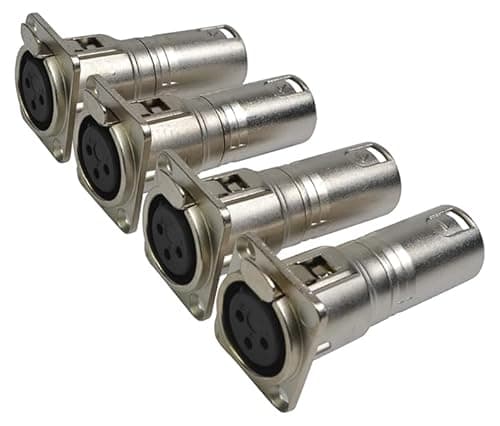 Image of Through Panel Connector Female Panel to Male Rear Pack of 4