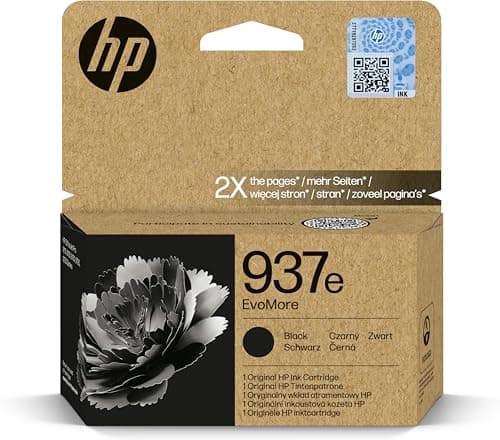 Image of HP 937e EvoMore Black Original Ink Cartridge