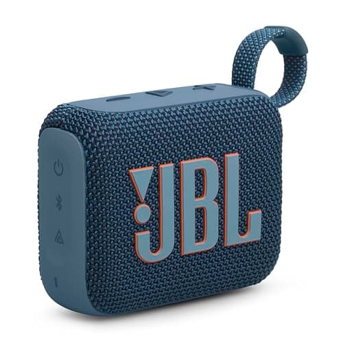 Image of JBL GO 4 Ultra-Portable Bluetooth Speaker with Big JBL Pro Sound and Punchy Bass, PlaytimeBoost, Waterproof Design and 7-Hour Playtime, Blue