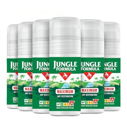 Image of Jungle Formula Maximum Insect Repellent Roll-on Bundle (Pack of 6 x 50ml) - Maximum Level of Protection Against Mosquitoes - Long Lasting Protection