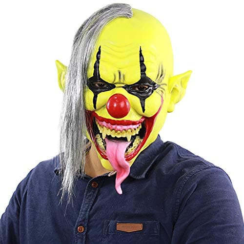 Image of Haozaikeji Scary Clown Mask - Horror Joker Clown Mask - Latex Material - Unisex-Adults - Halloween