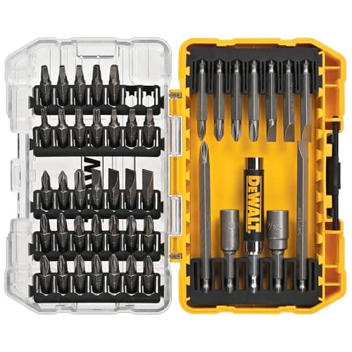 Image of DEWALT Screwdriver Bit Set with Tough Case, 45-Piece (DW2166), Grey/Silver Screwdriving Set With Tough Case