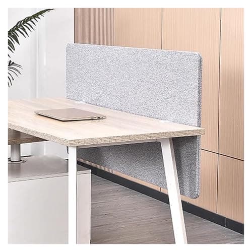 Image of 2 Ft High Clamp-On Desk Divider, Portable Soundproof Office Privacy Panel with Clamps , 40 50 60 100 120 CM Long Modesty Panel for Under Standing Desk, Universal(Light Grey,Lenght 40 cm/15.7 in)